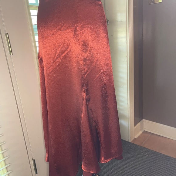 FREE PEOPLE Terracotta Sunrise Asymmetrical Skirt - Picture 6 of 7